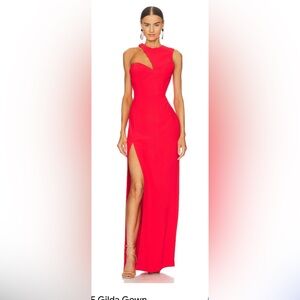 Amanda Uprichard Gilda Gown in Crimson - worn once